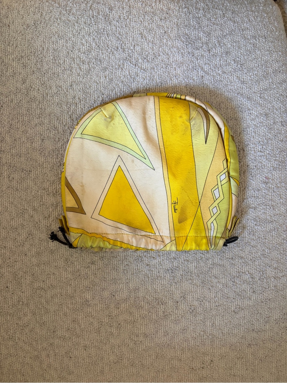 Emilio Pucci Yellow Graphic Drawstring Mini Pouch - Picture 3 of 4